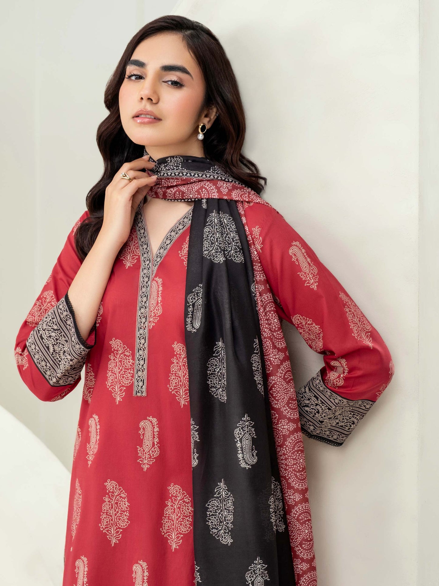 3 Piece Lawn Suit-Paste Print (Unstitched)