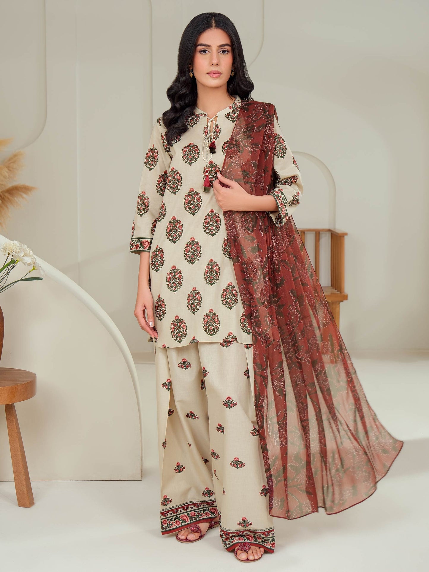 3 Piece Lawn Suit-Printed (Unstitched)