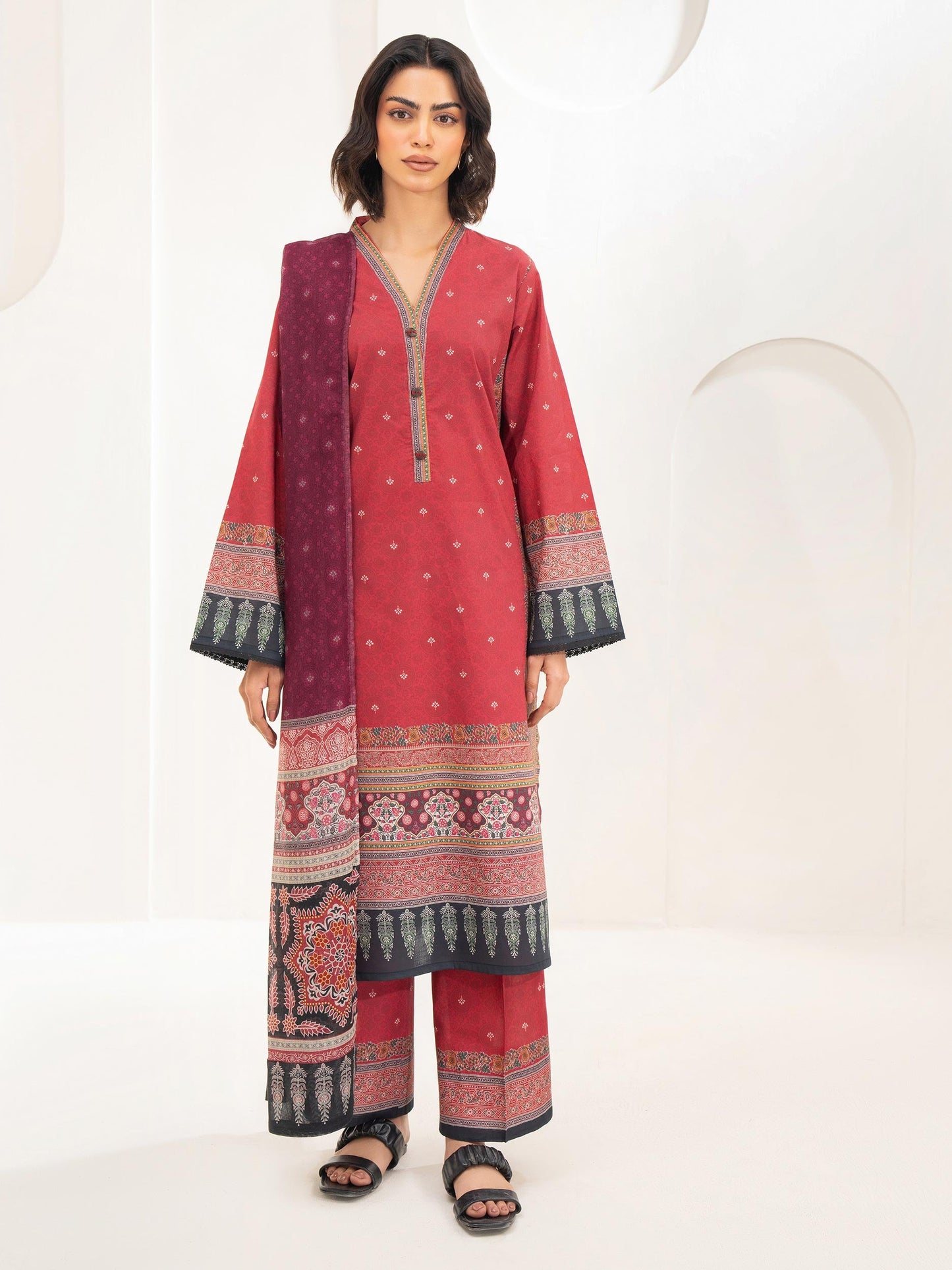 3 Piece Lawn Suit-Printed (Unstitched)