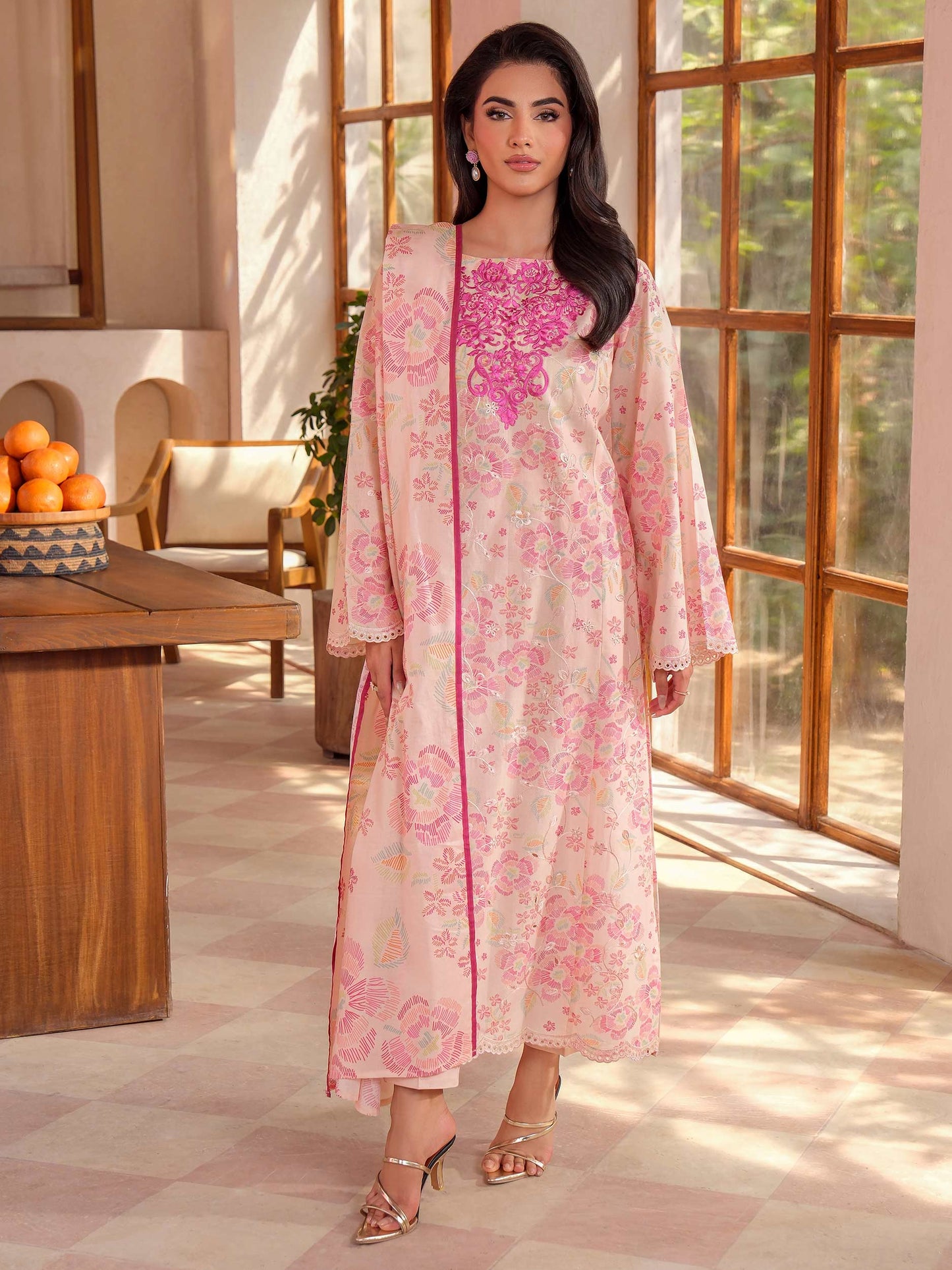 3 Piece Lawn Suit-Embroidered (Unstitched)