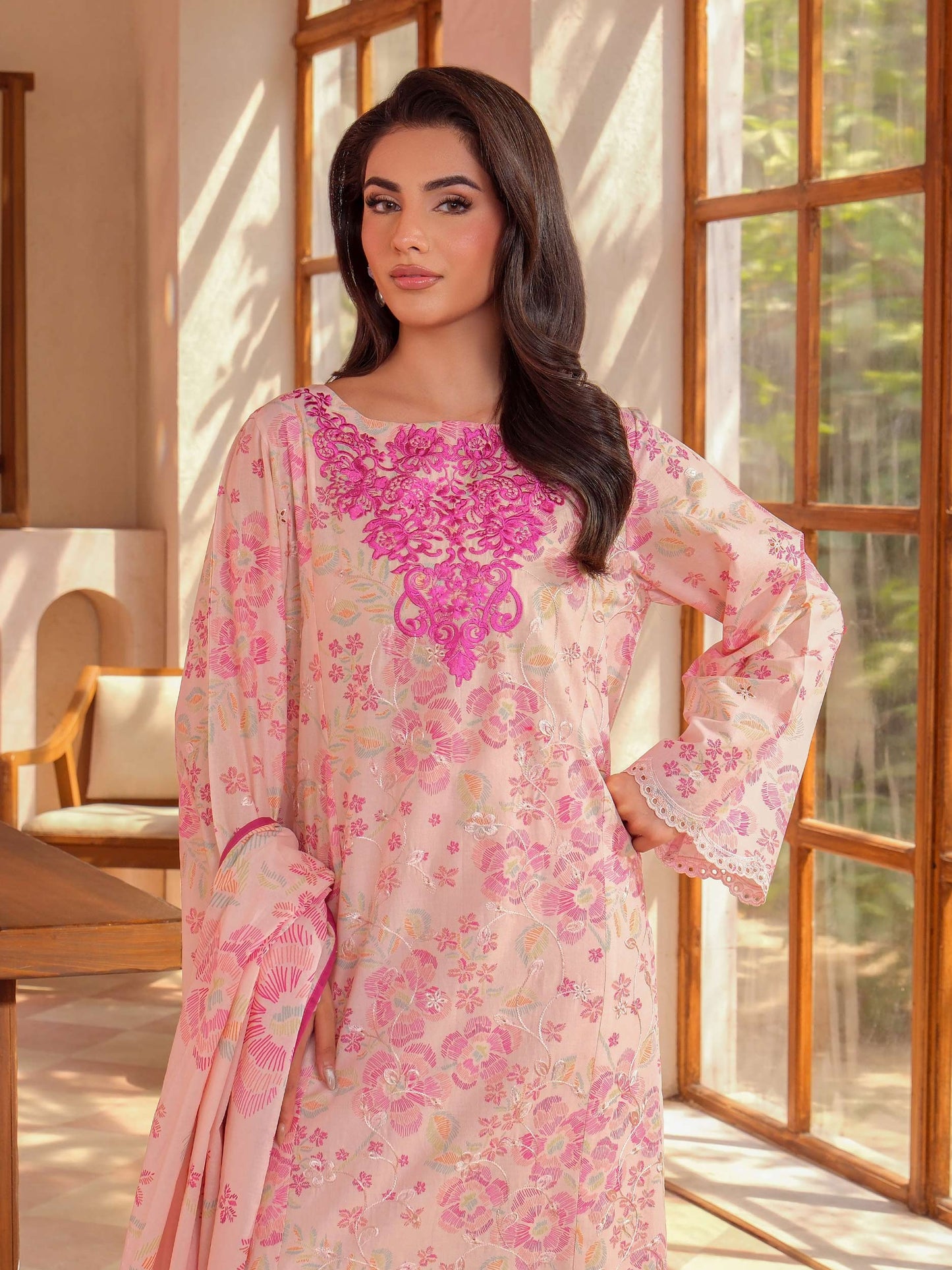 3 Piece Lawn Suit-Embroidered (Unstitched)