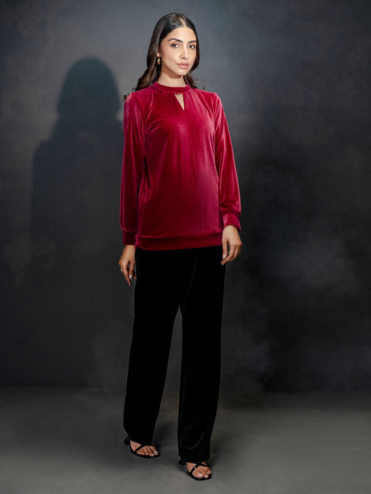 Dyed Velour Top