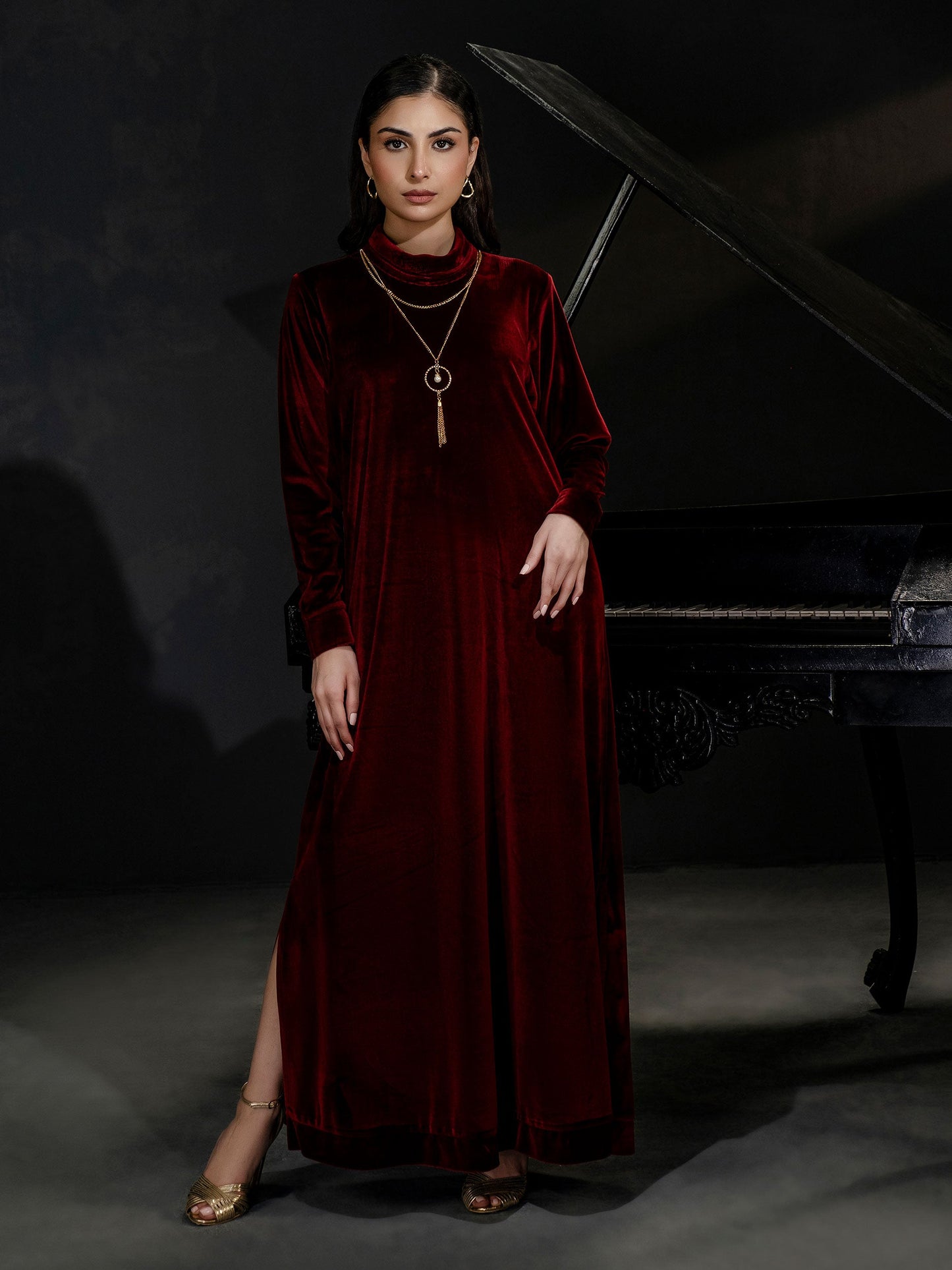 Dyed Velour Dress