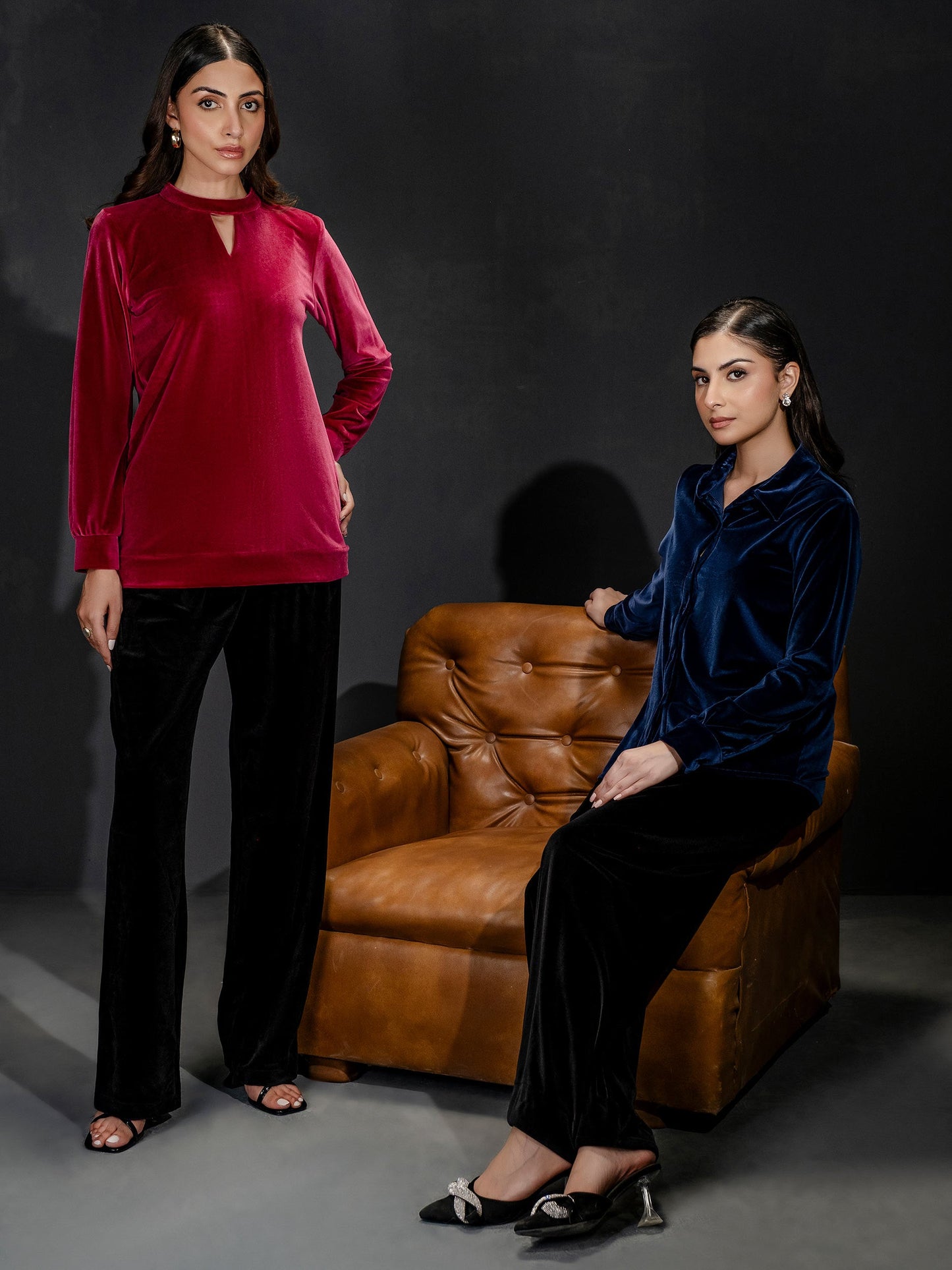 Dyed Velour Top