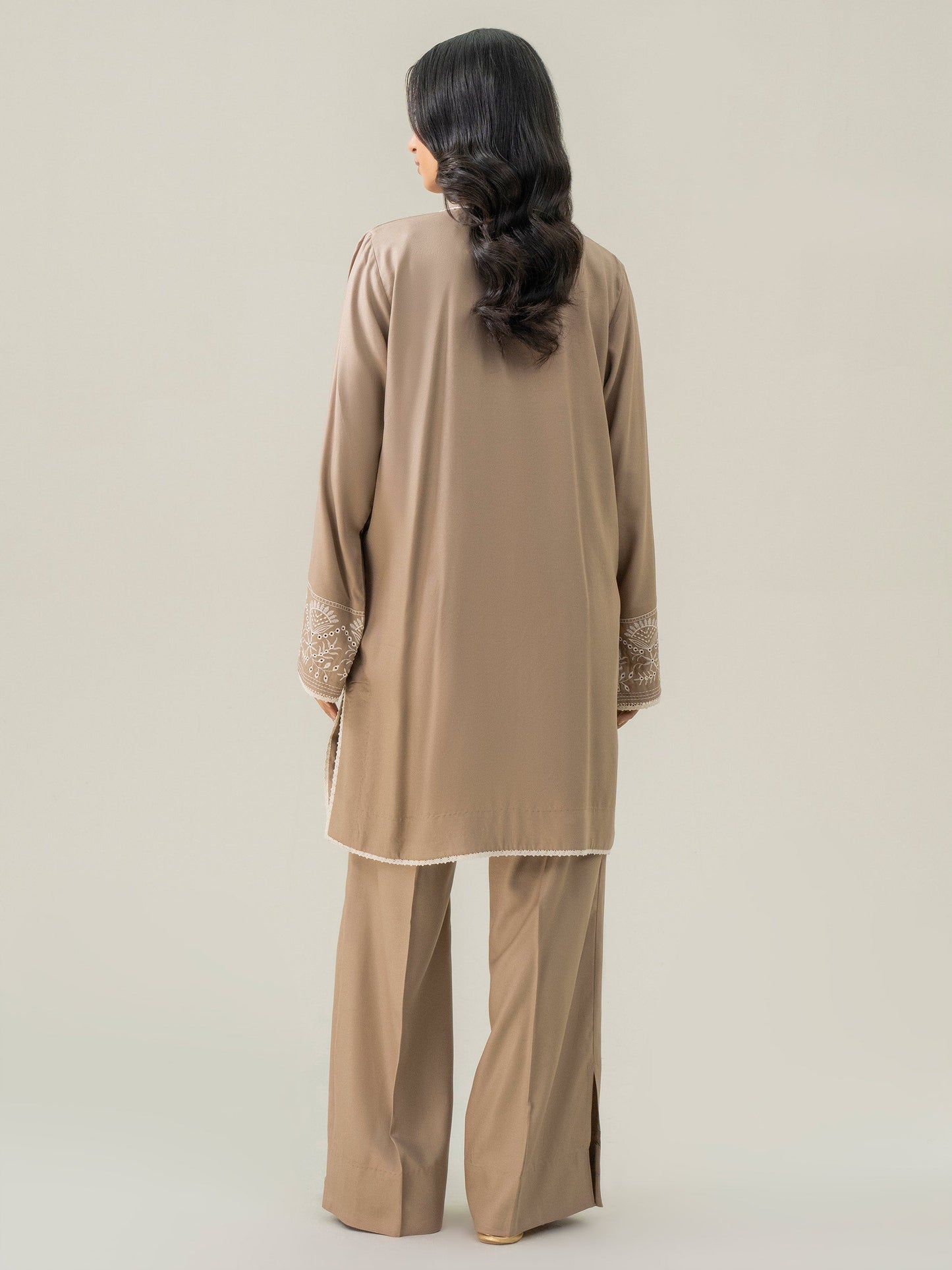 Crepe Co-ord Set-Embroidered (Pret)