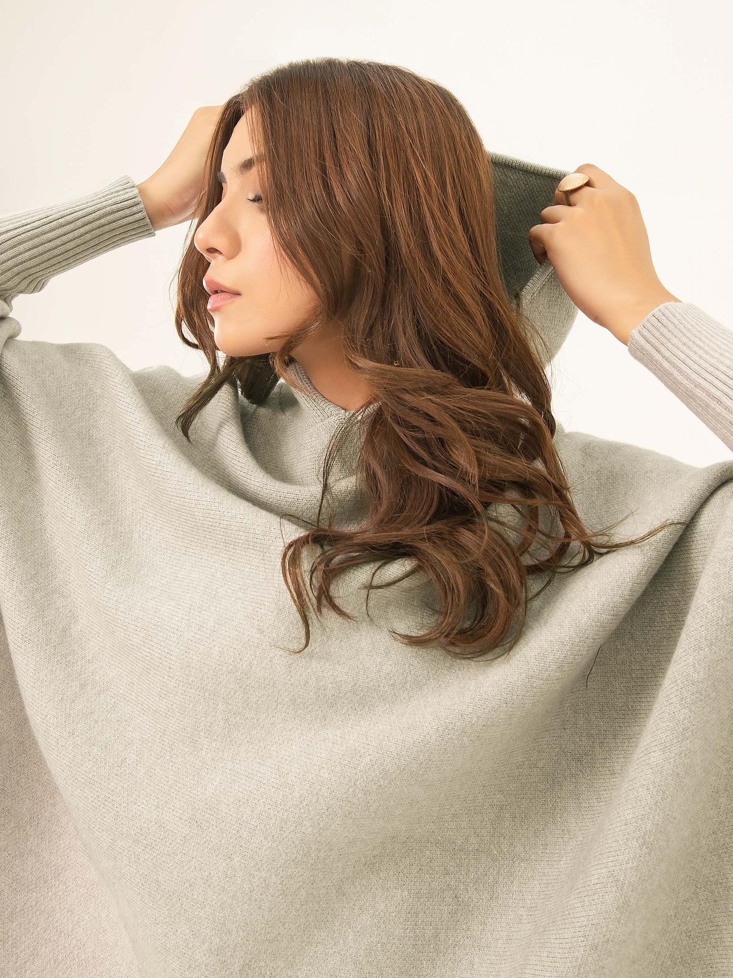 Hooded Batwing Sweater