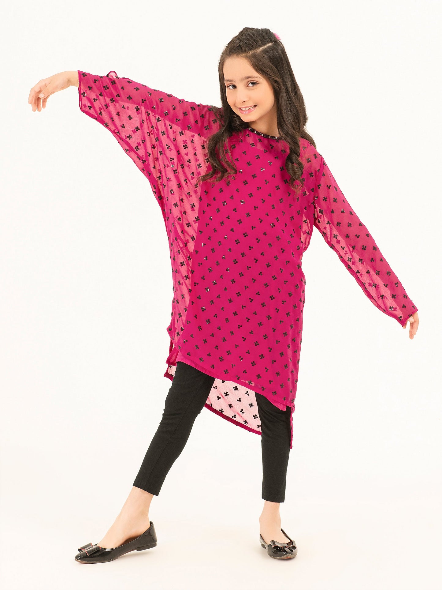 2 Piece Chiffon Suit-Embroidered (Pret)