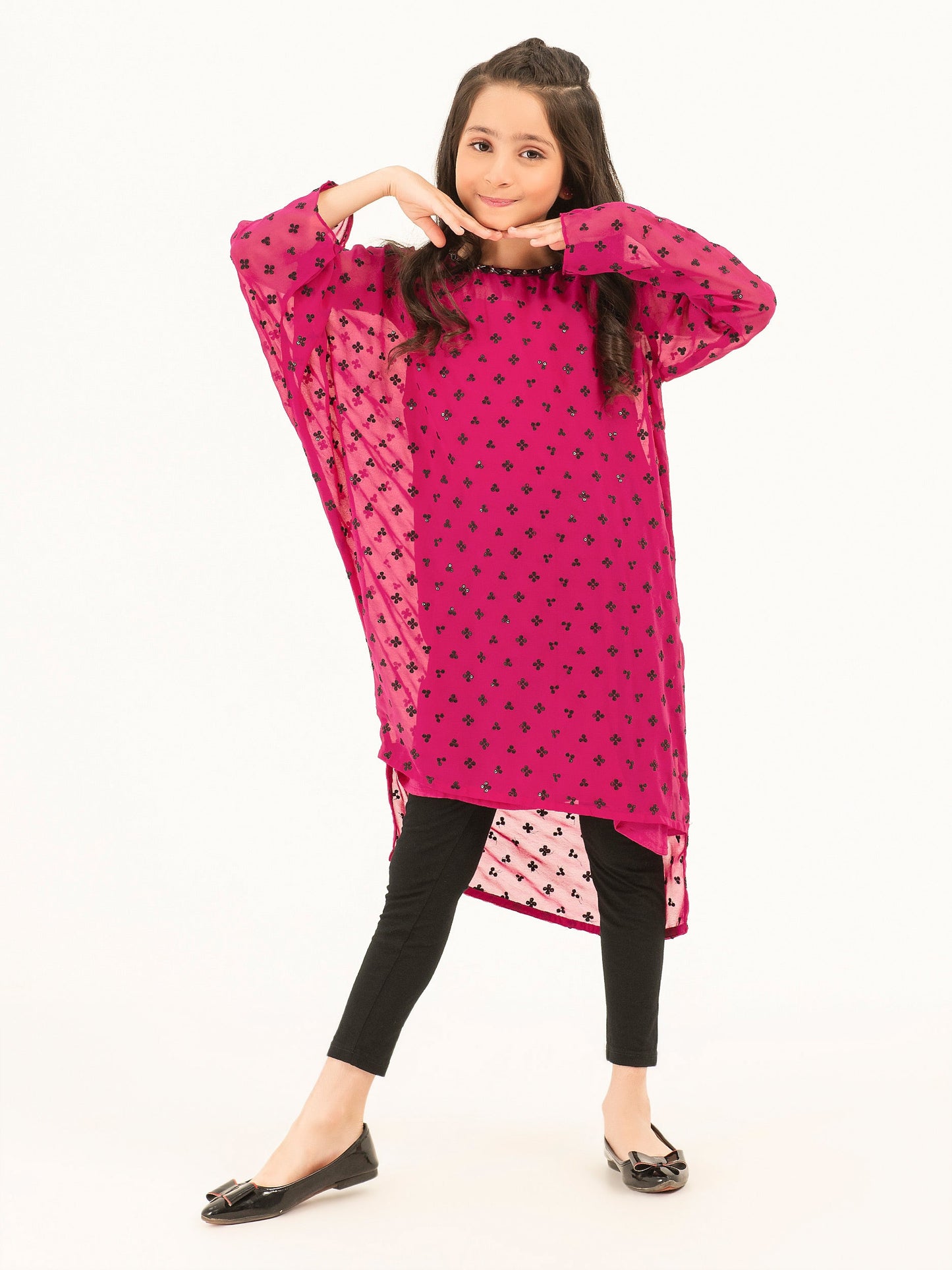 2 Piece Chiffon Suit-Embroidered (Pret)