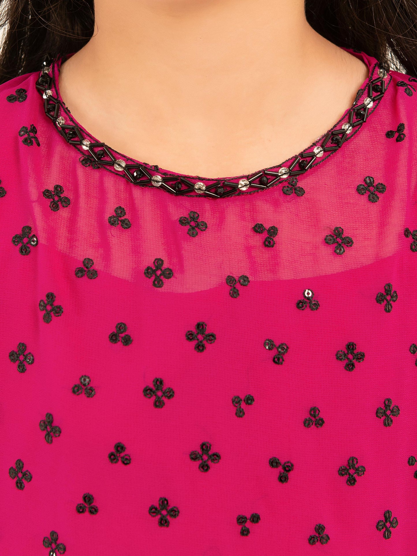 2 Piece Chiffon Suit-Embroidered (Pret)