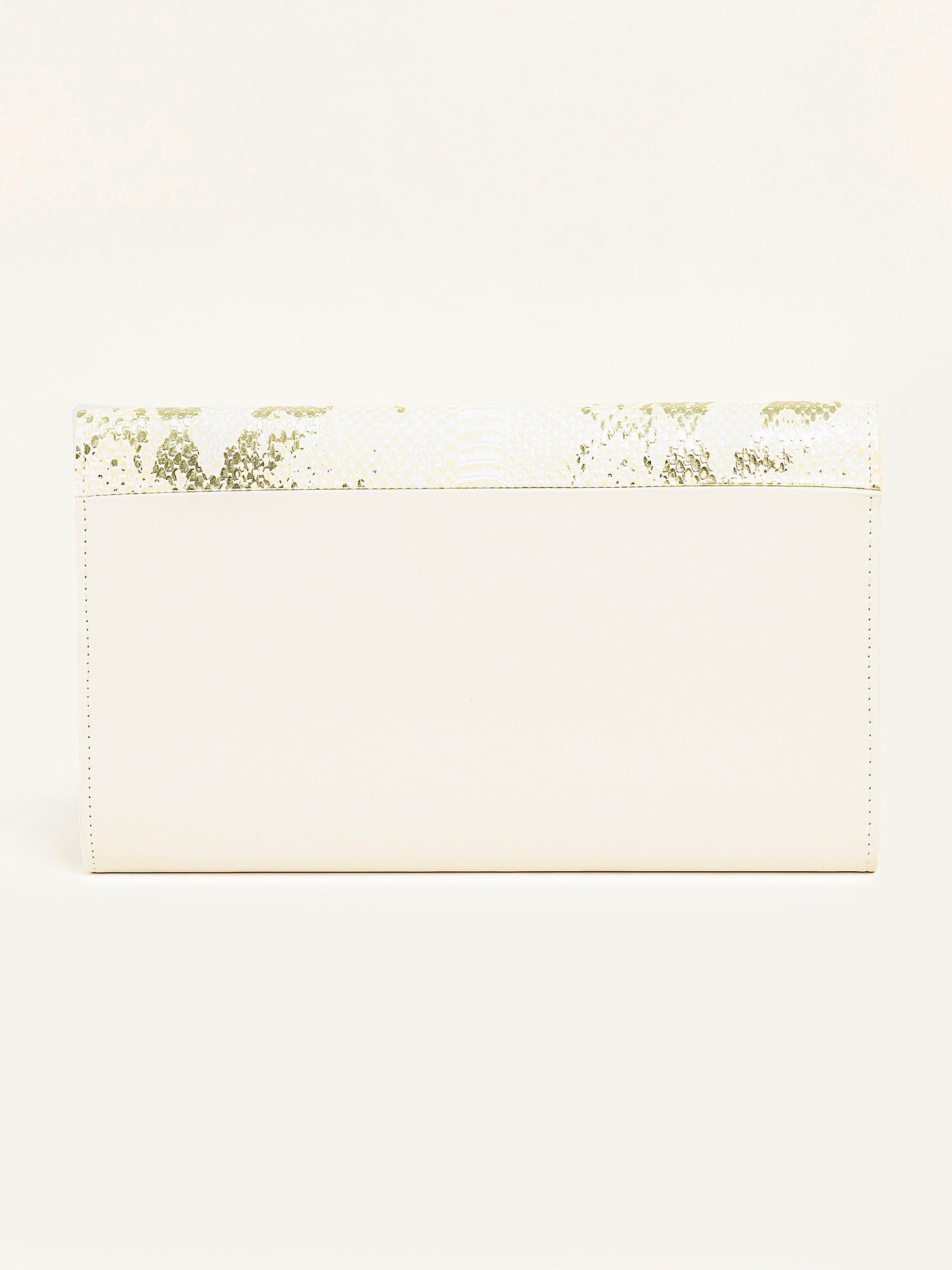 Crocodile Print Metallic Clutch