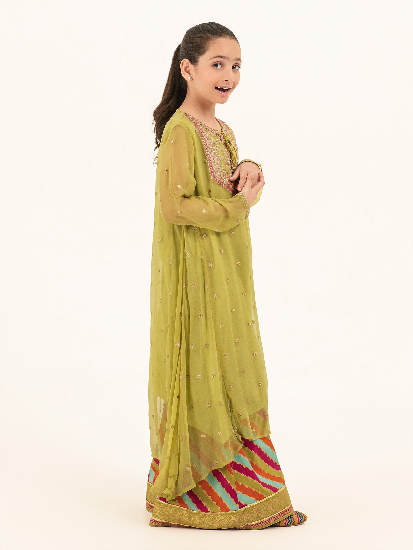 2 Piece Chiffon Suit-Embroidered (Pret)