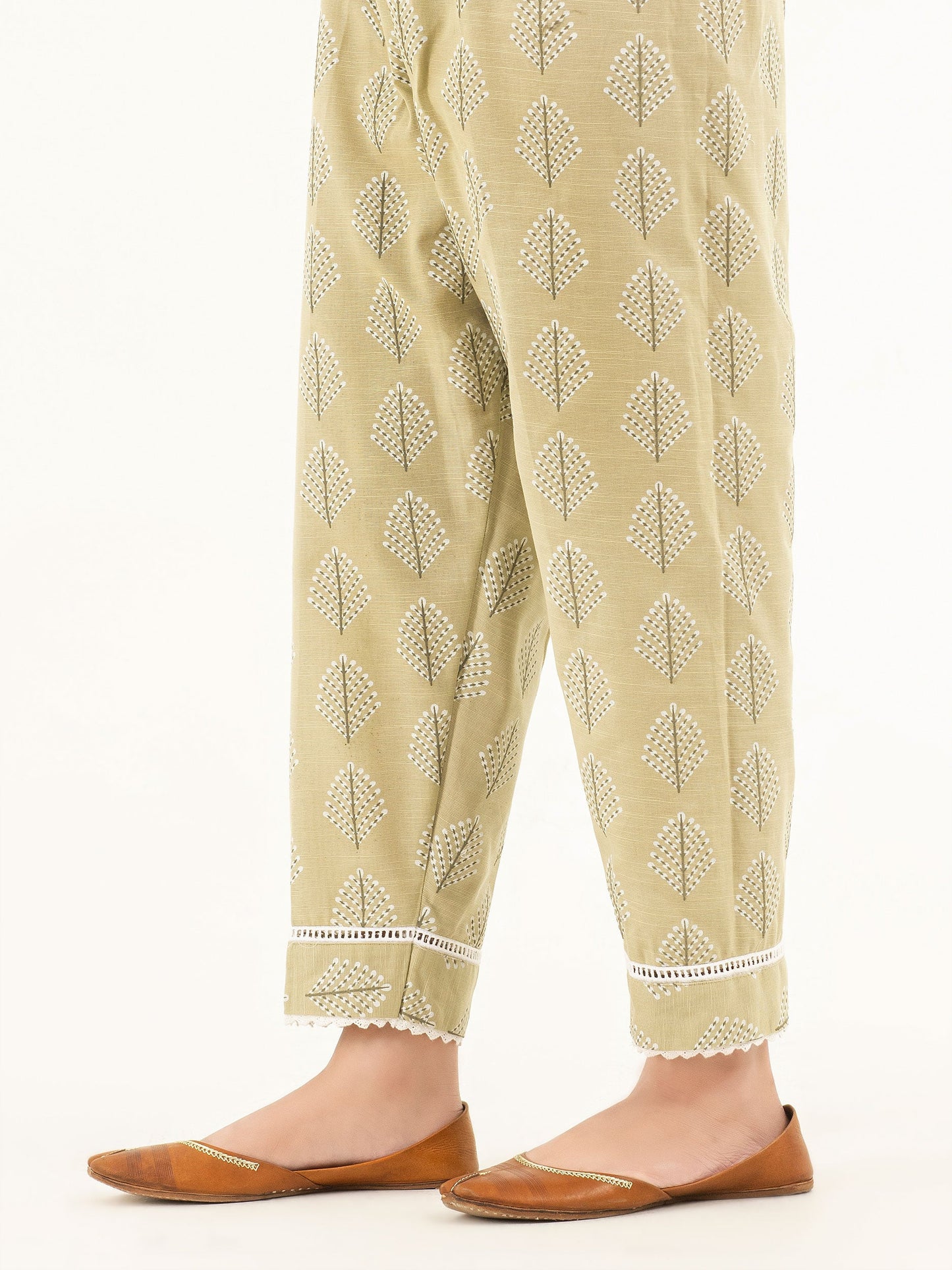 Embossed Khaddar Trousers
