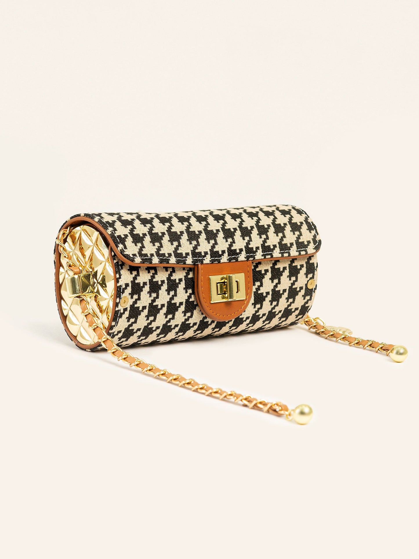 Woven Clutch With Twist Lock