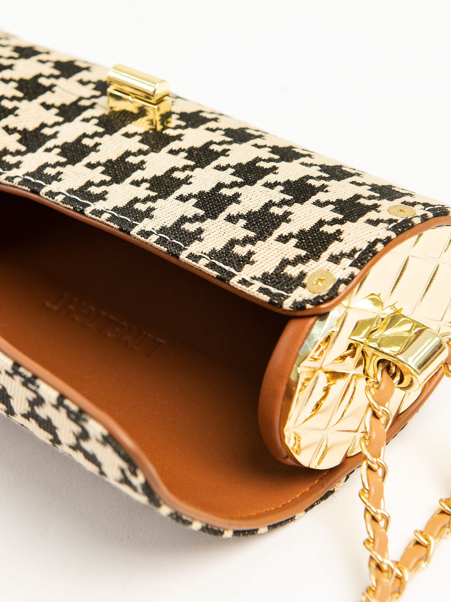 Woven Clutch With Twist Lock