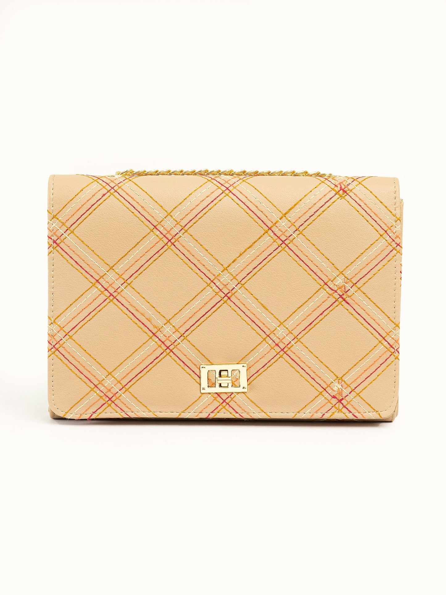 Metallic Twist Lock Clutch