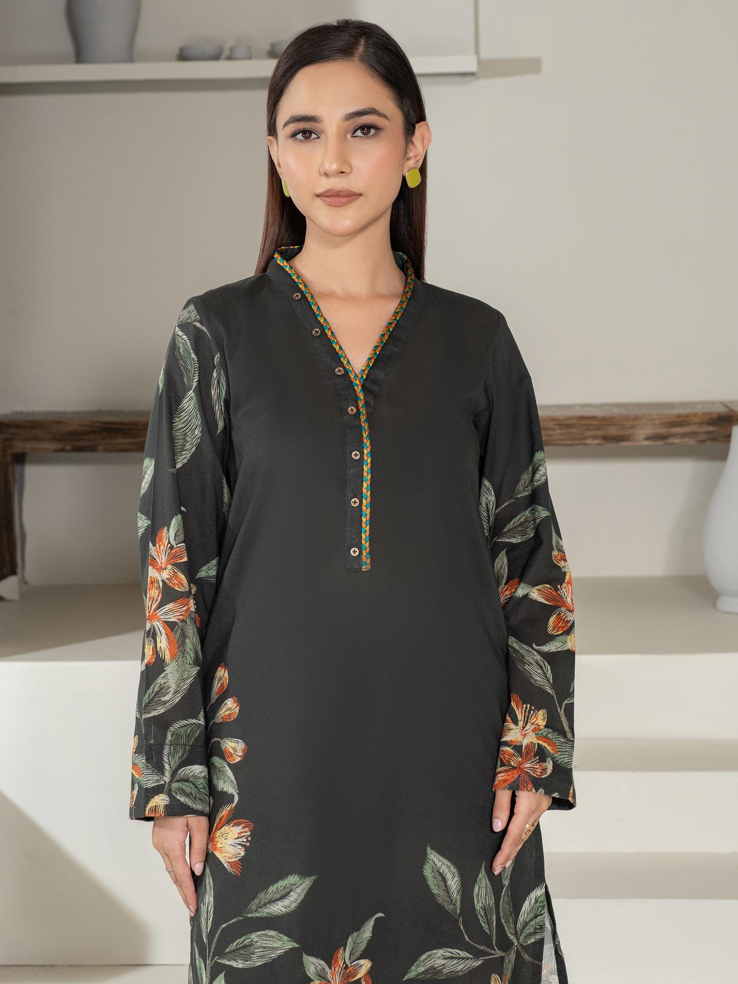 2 Piece Khaddar Suit-Printed (Unstitched)