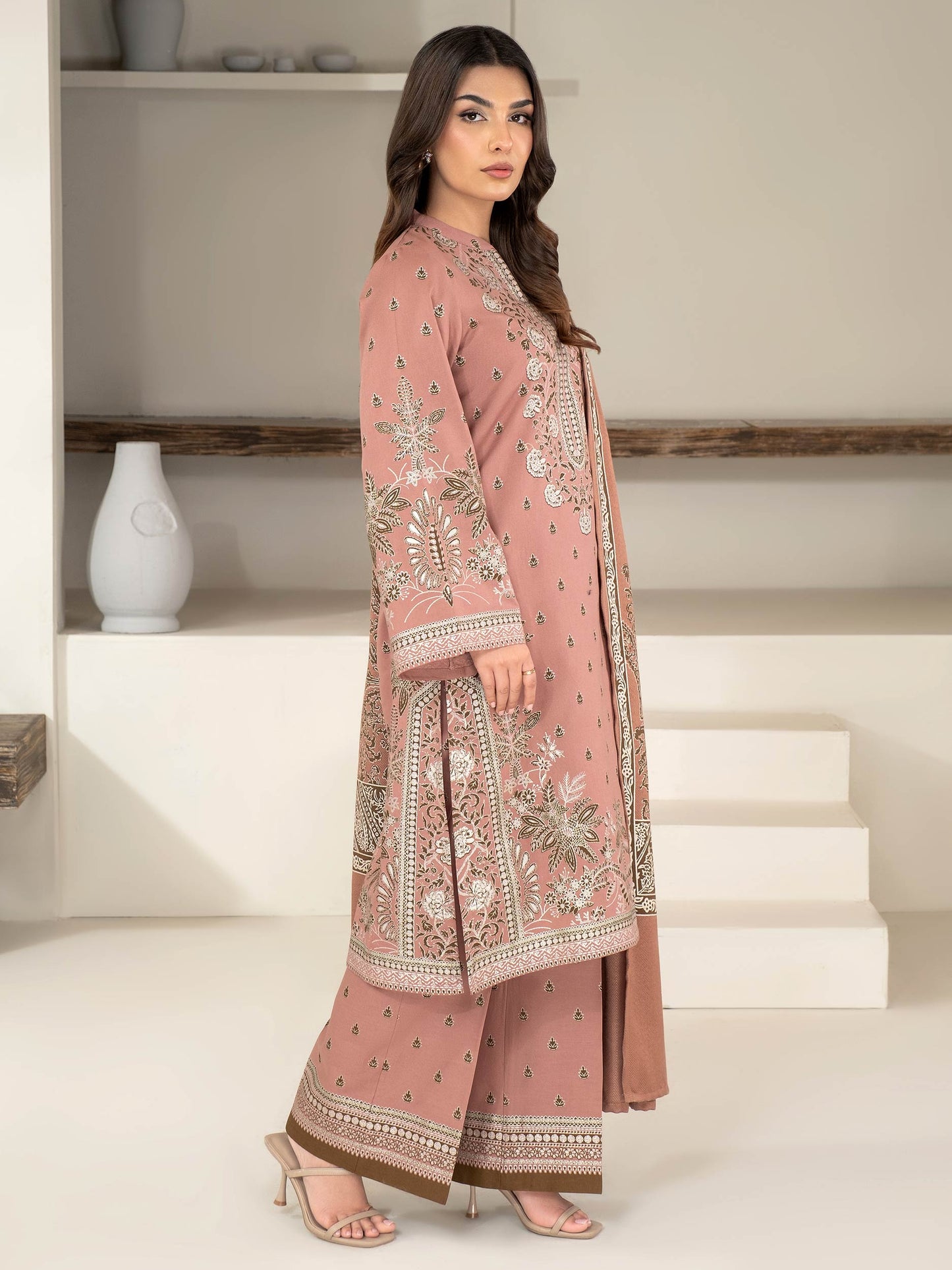 3 Piece Khaddar Suit-Printed (Unstitched)