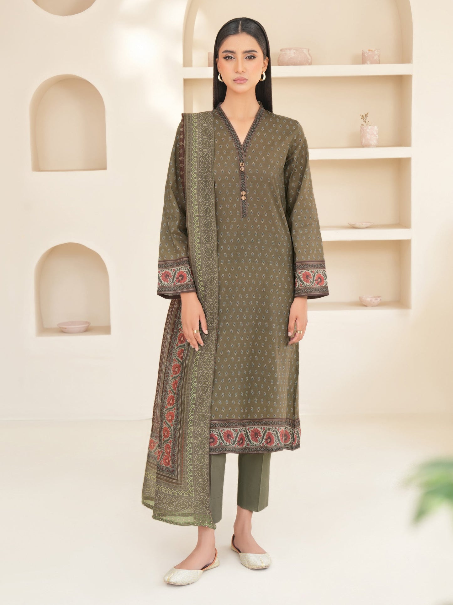 2 Piece Lawn Suit-Printed (Unstitched)