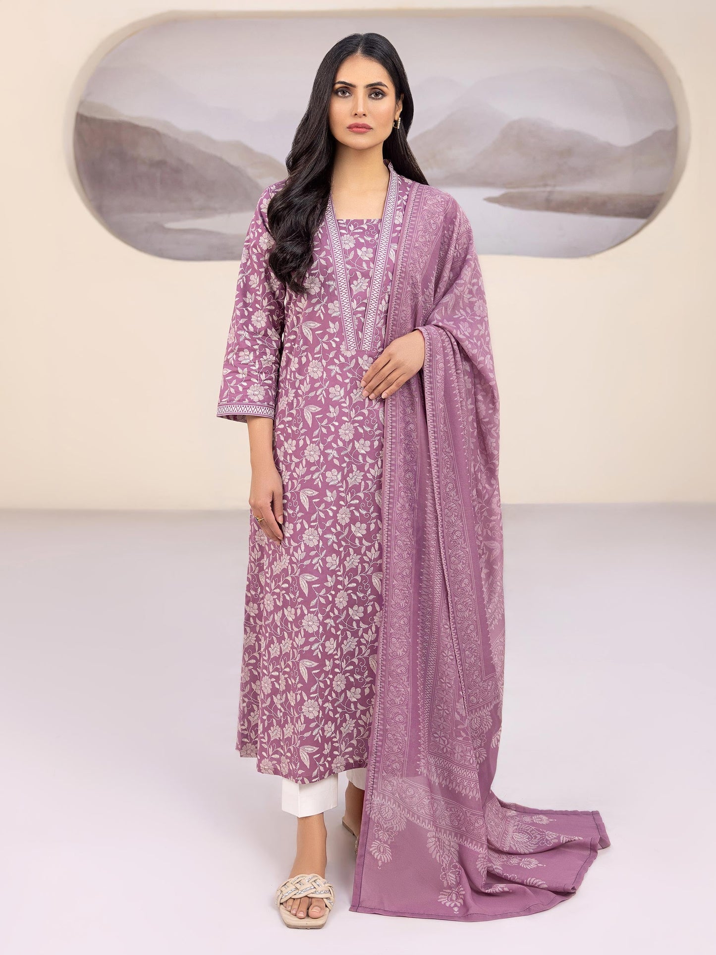 2 Piece Lawn Suit-Paste Print(Unstitched)