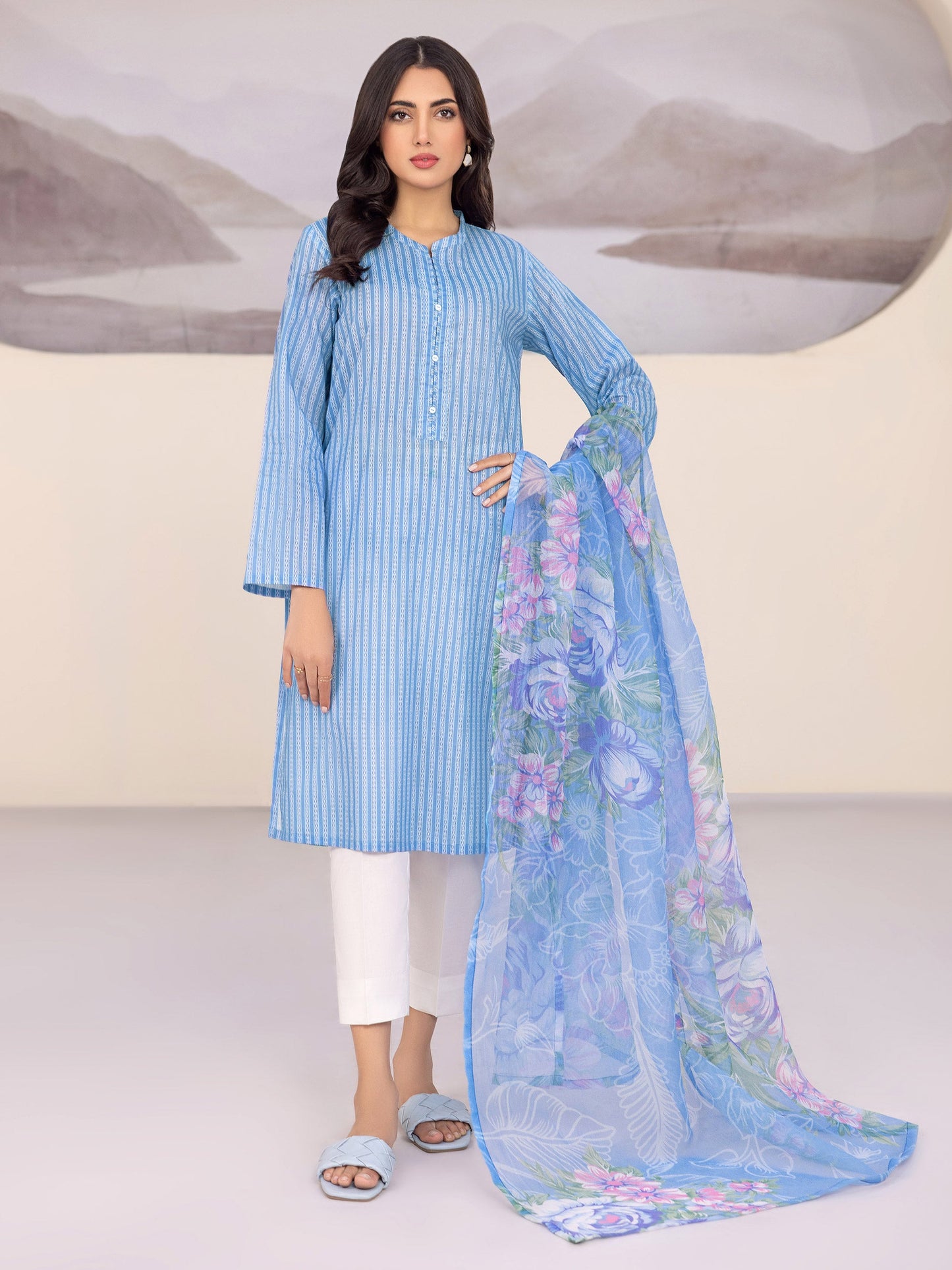 2 Piece Lawn Suit-Printed (Unstitched)