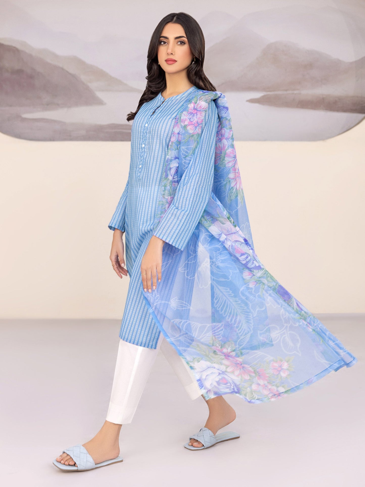 2 Piece Lawn Suit-Printed (Unstitched)