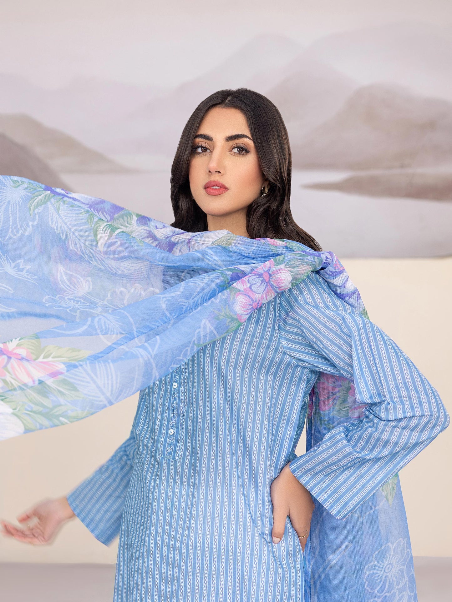 2 Piece Lawn Suit-Printed (Unstitched)