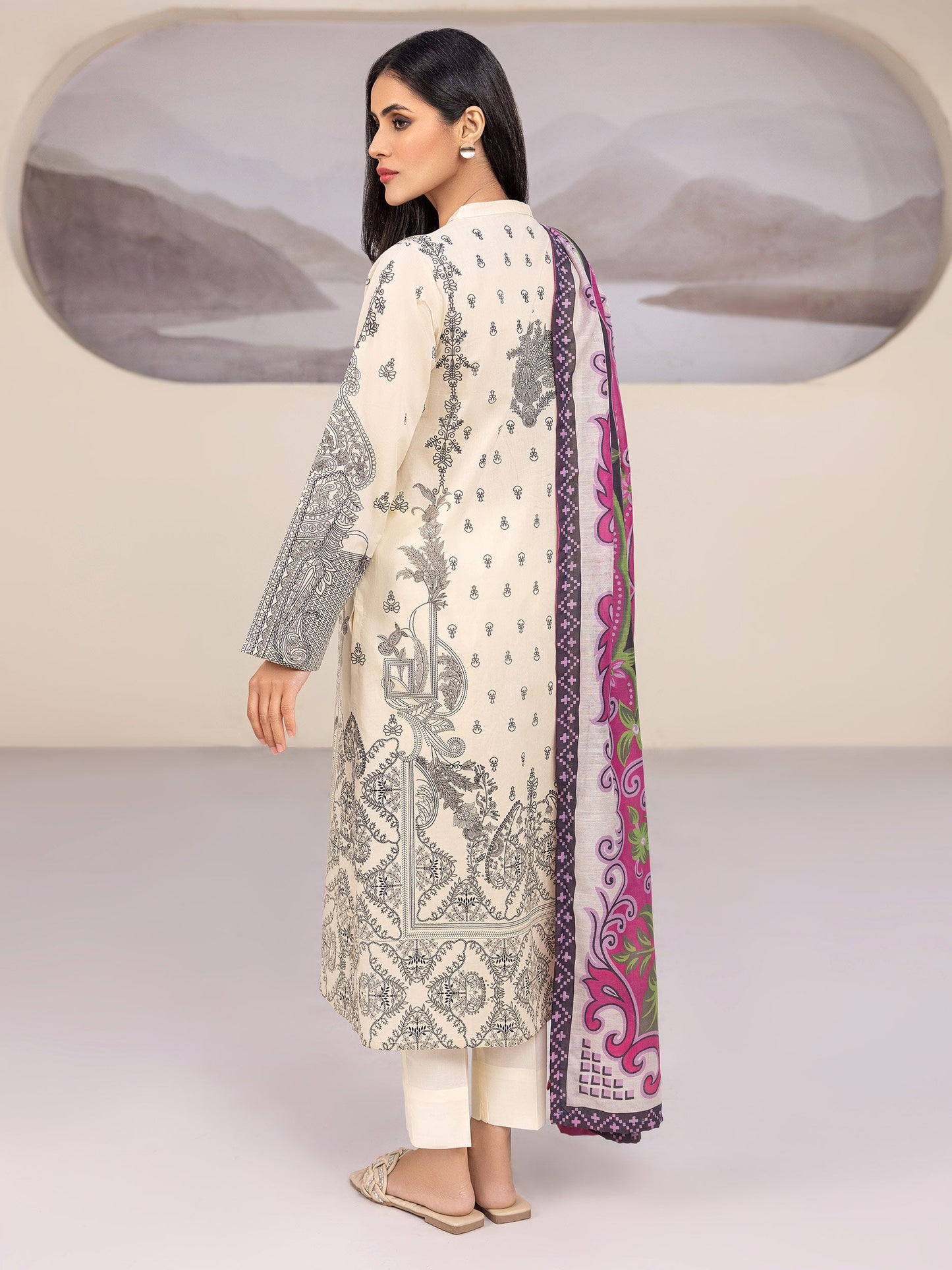 2 Piece Lawn Suit-Paste Print(Unstitched)