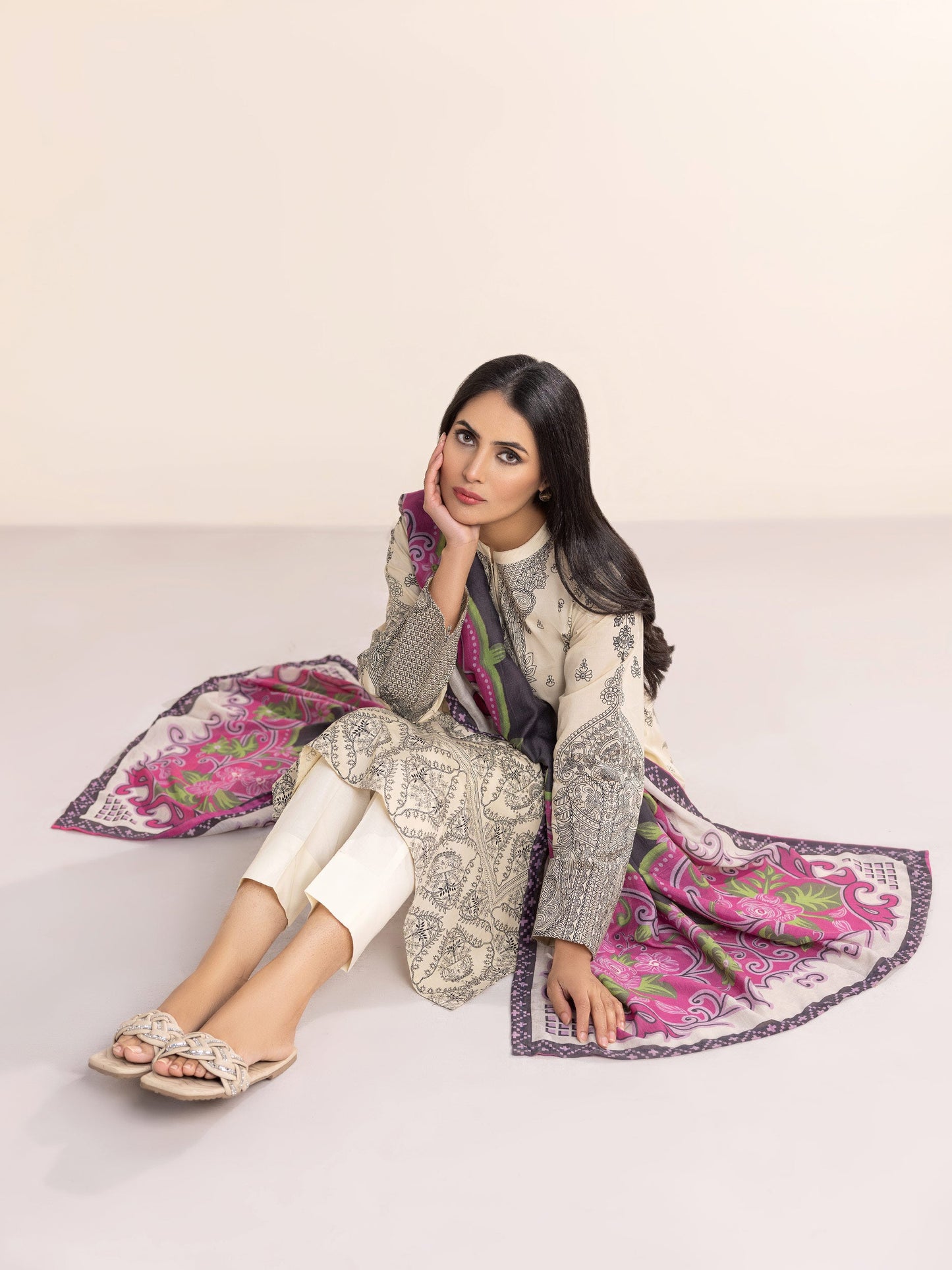 2 Piece Lawn Suit-Paste Print(Unstitched)
