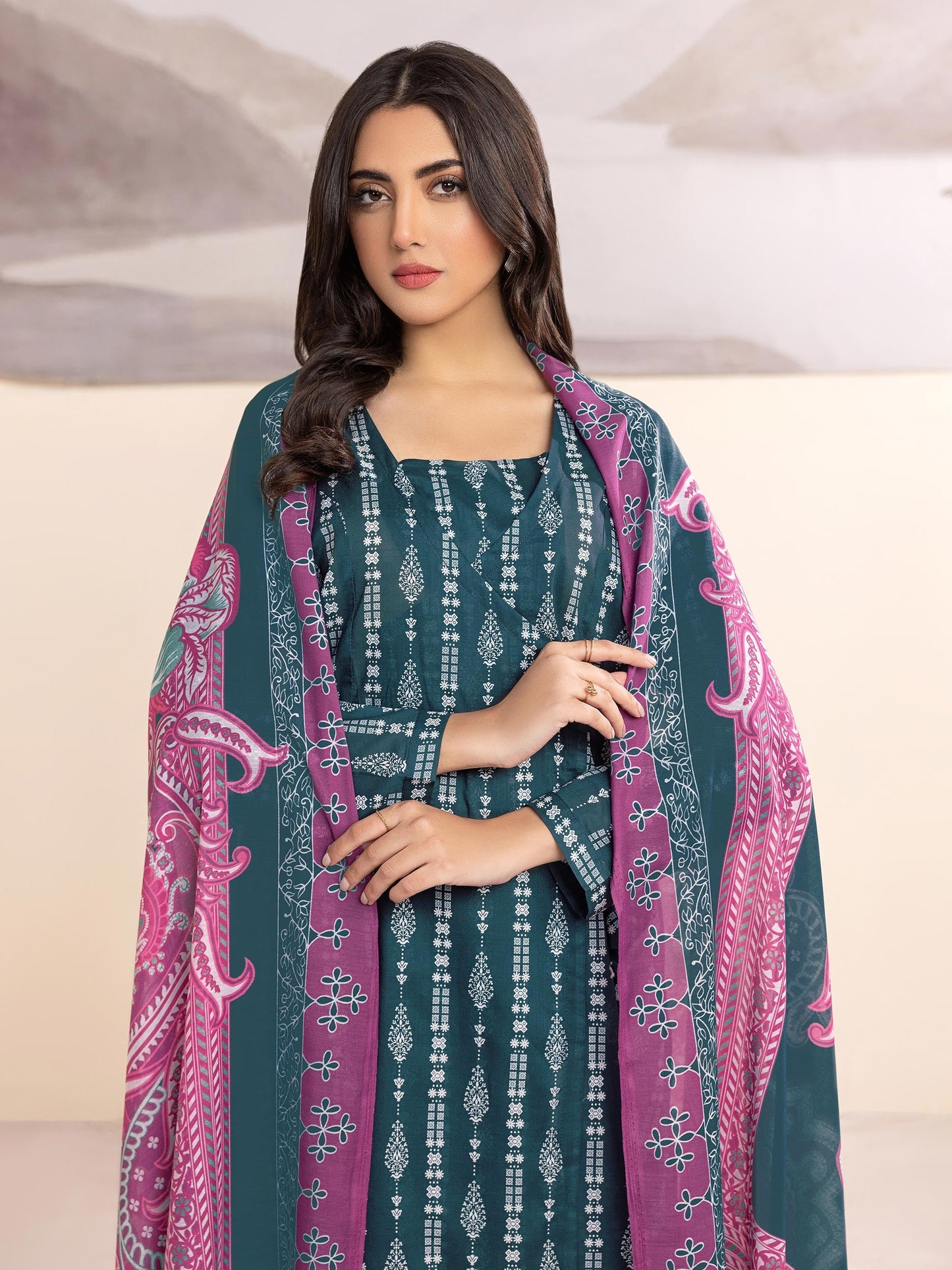 2 Piece Lawn Suit-Printed (Unstitched)