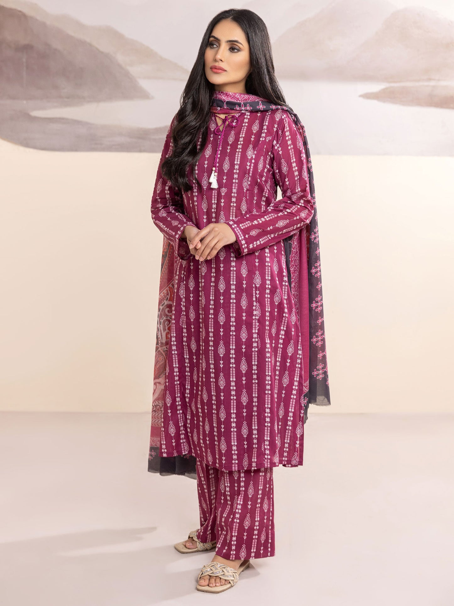 2 Piece Lawn Suit-Printed (Unstitched)