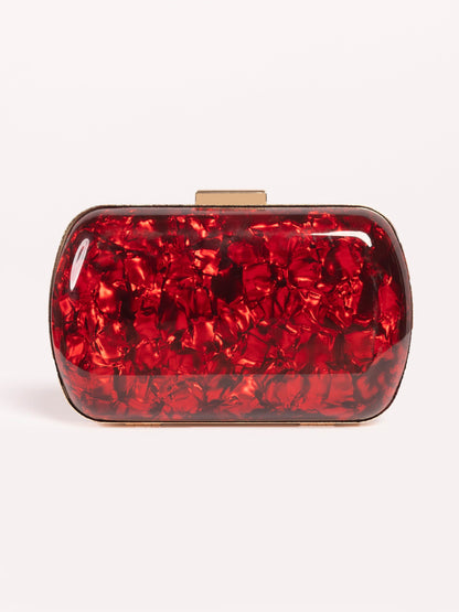 Glossy Marble Clutch