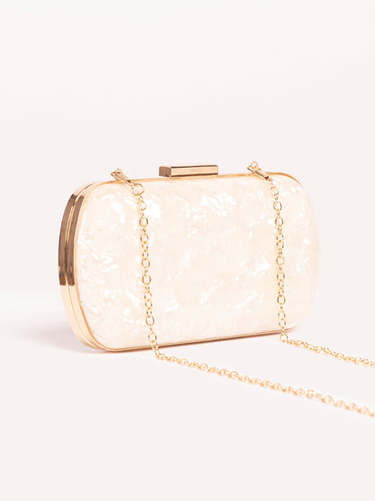 Glossy Marble Clutch