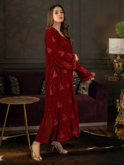 2 Piece Velvet Suit-Embroidered (Unstitched)