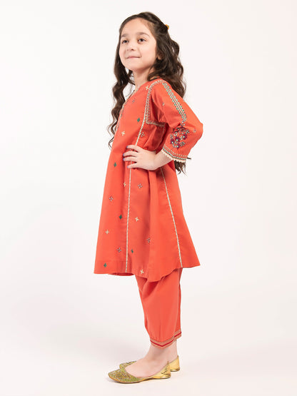 Embroidered Cambric Suit