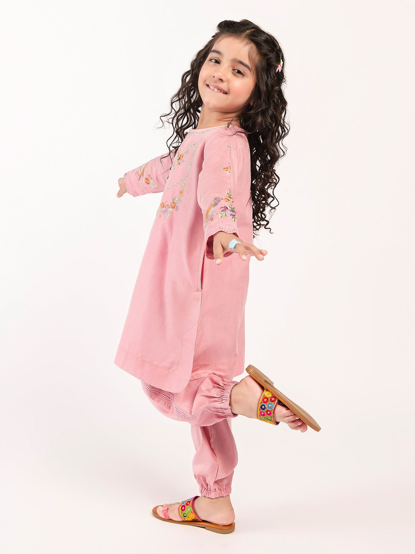 Embroidered Cambric Suit