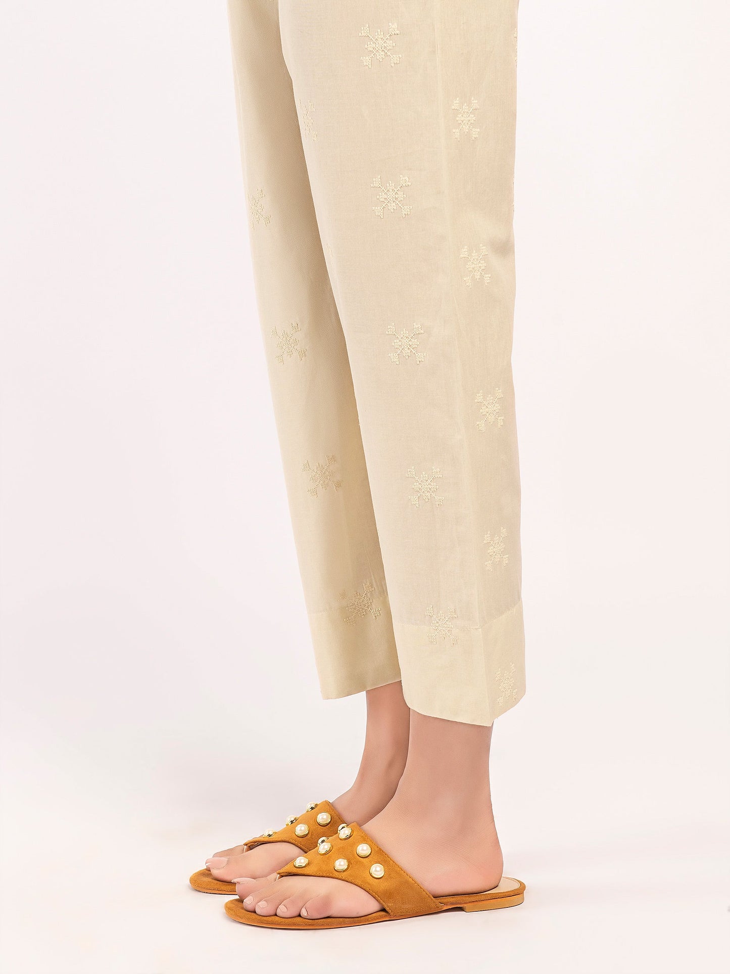 Embroidered Cambric Trousers