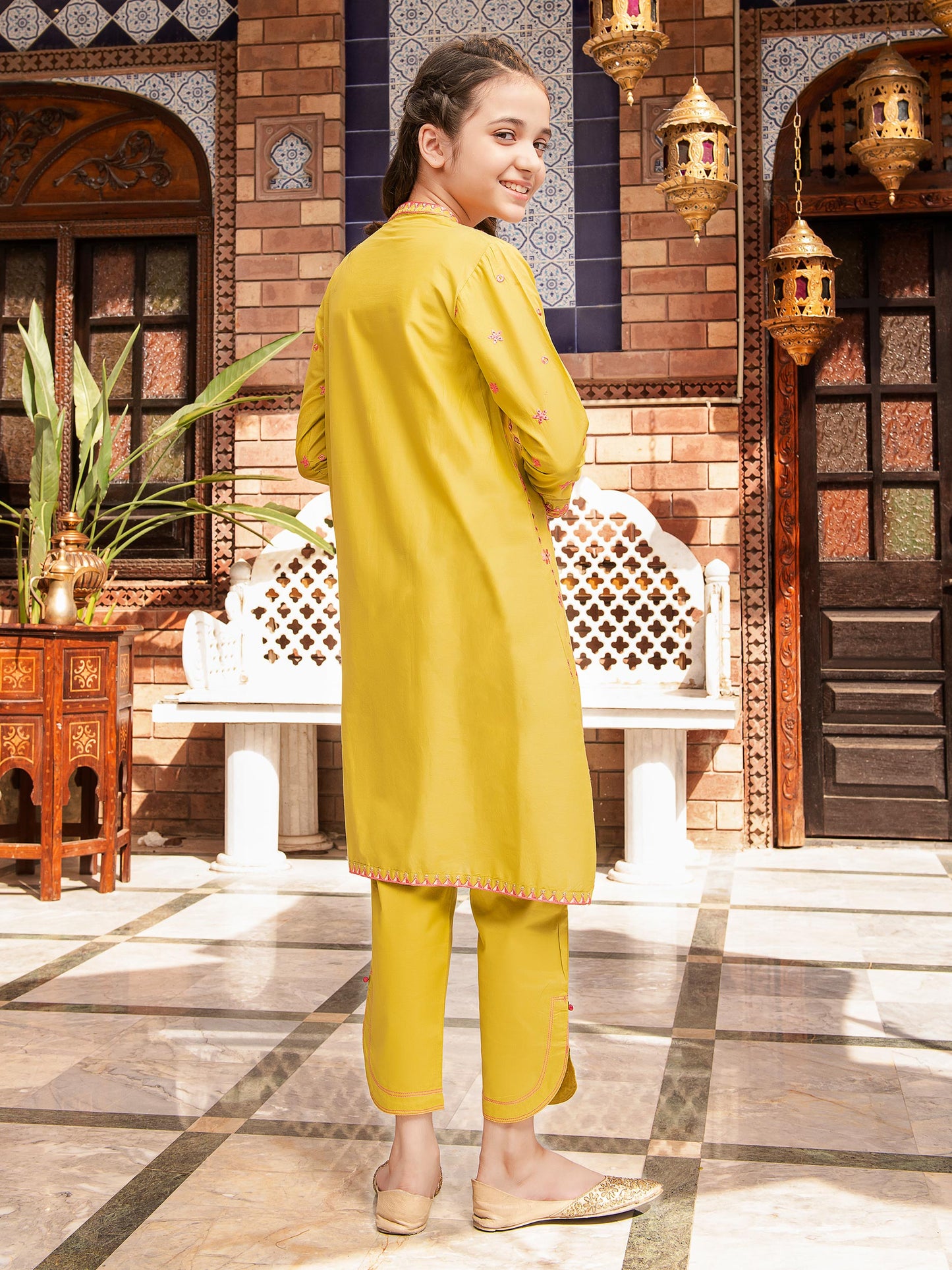 Embroidered Cambric Suit