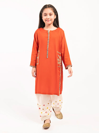 Embroidered Arabic Lawn Shirt