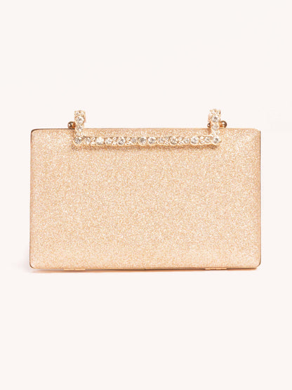 Embellished Metal Clutch