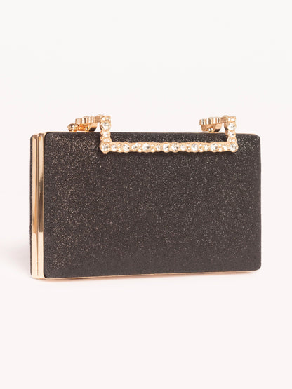 Embellished Metal Clutch
