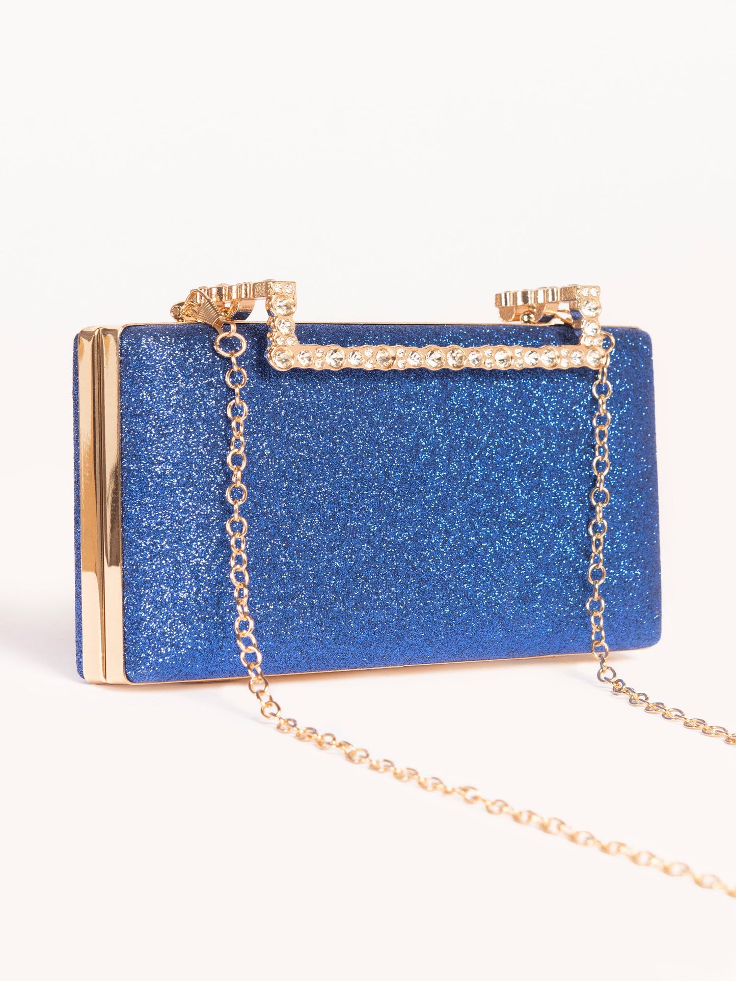 Embellished Metal Clutch