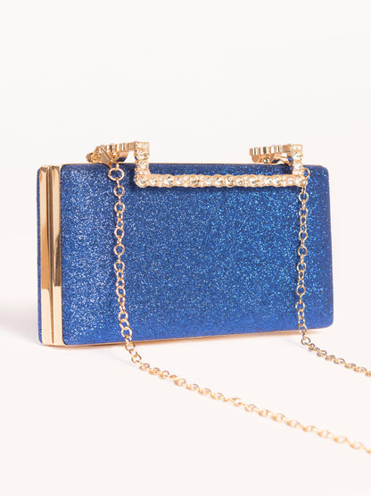 Embellished Metal Clutch