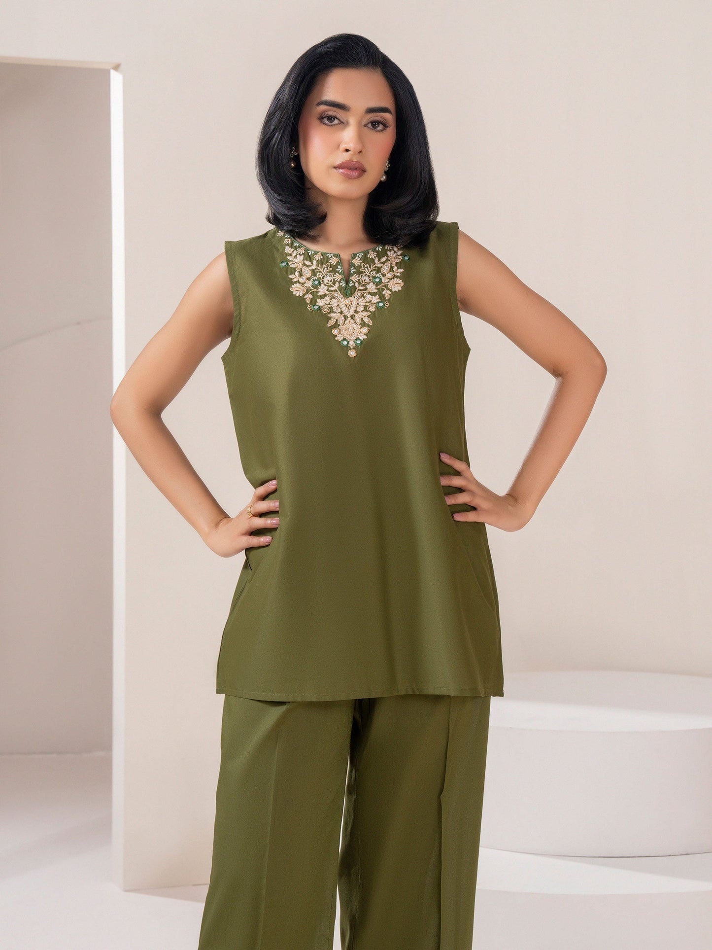 Lawn Co-ord Set-Printed (Pret)