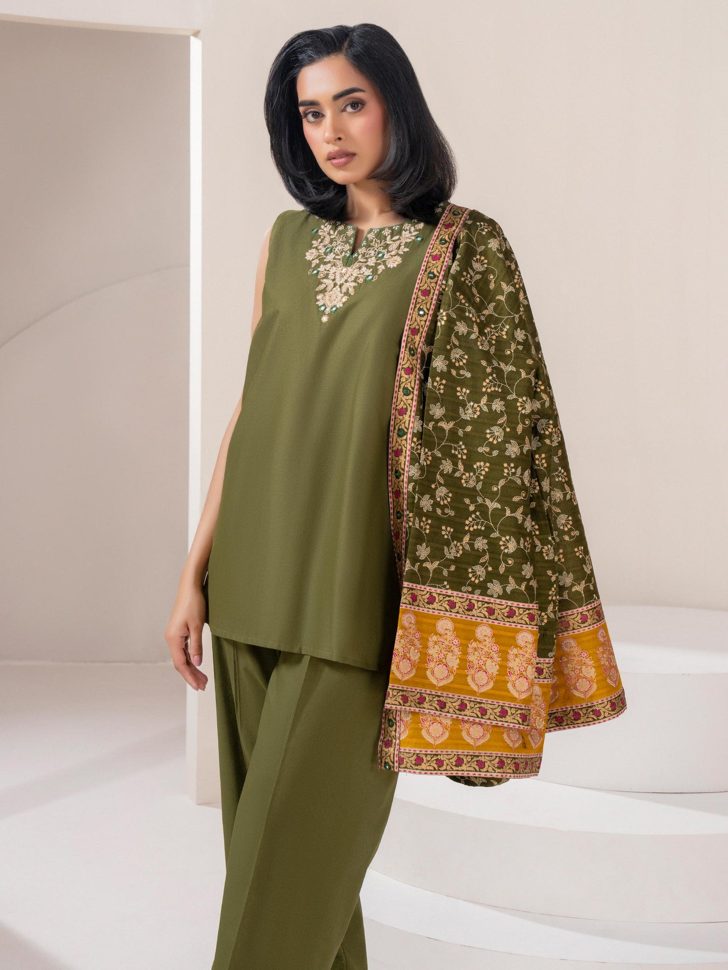 Lawn Co-ord Set-Printed (Pret)