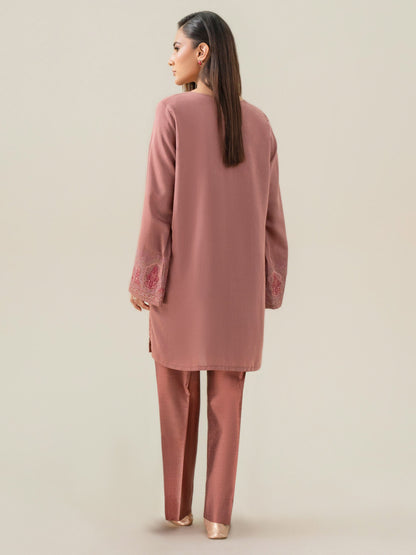 Raw Silk Co-Ord Set-Embroidered (Pret)