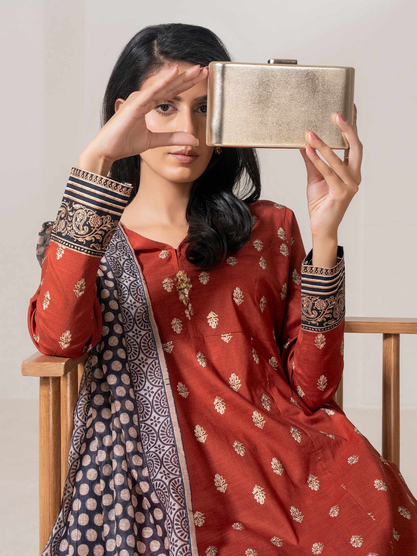 3 Piece Lawn Suit-Paste Print  (Pret)