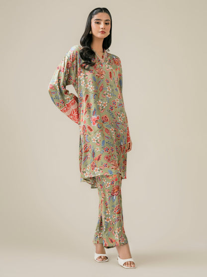 Silk Co-ord Set-Embellished (Pret)