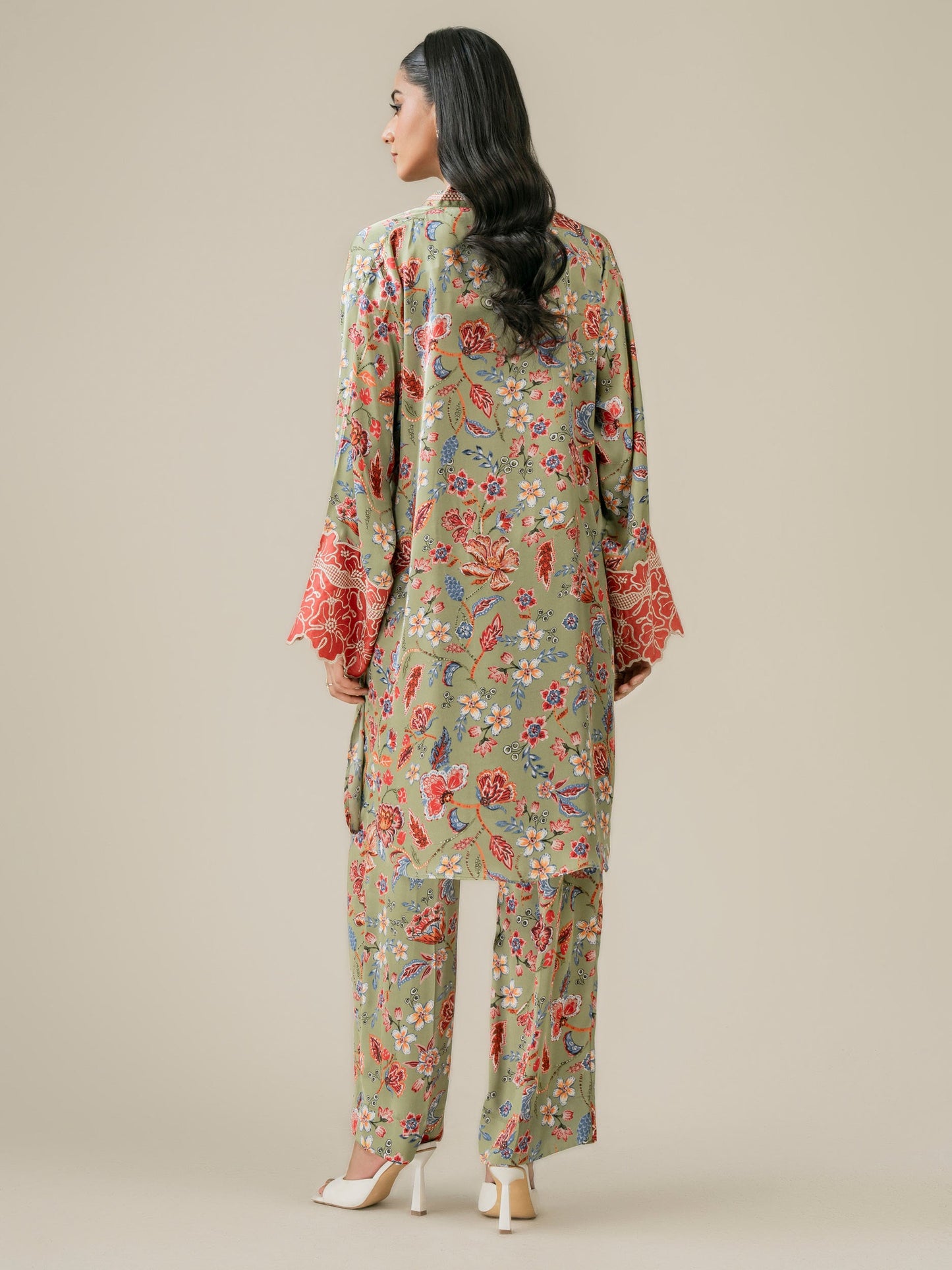 Silk Co-ord Set-Embellished (Pret)