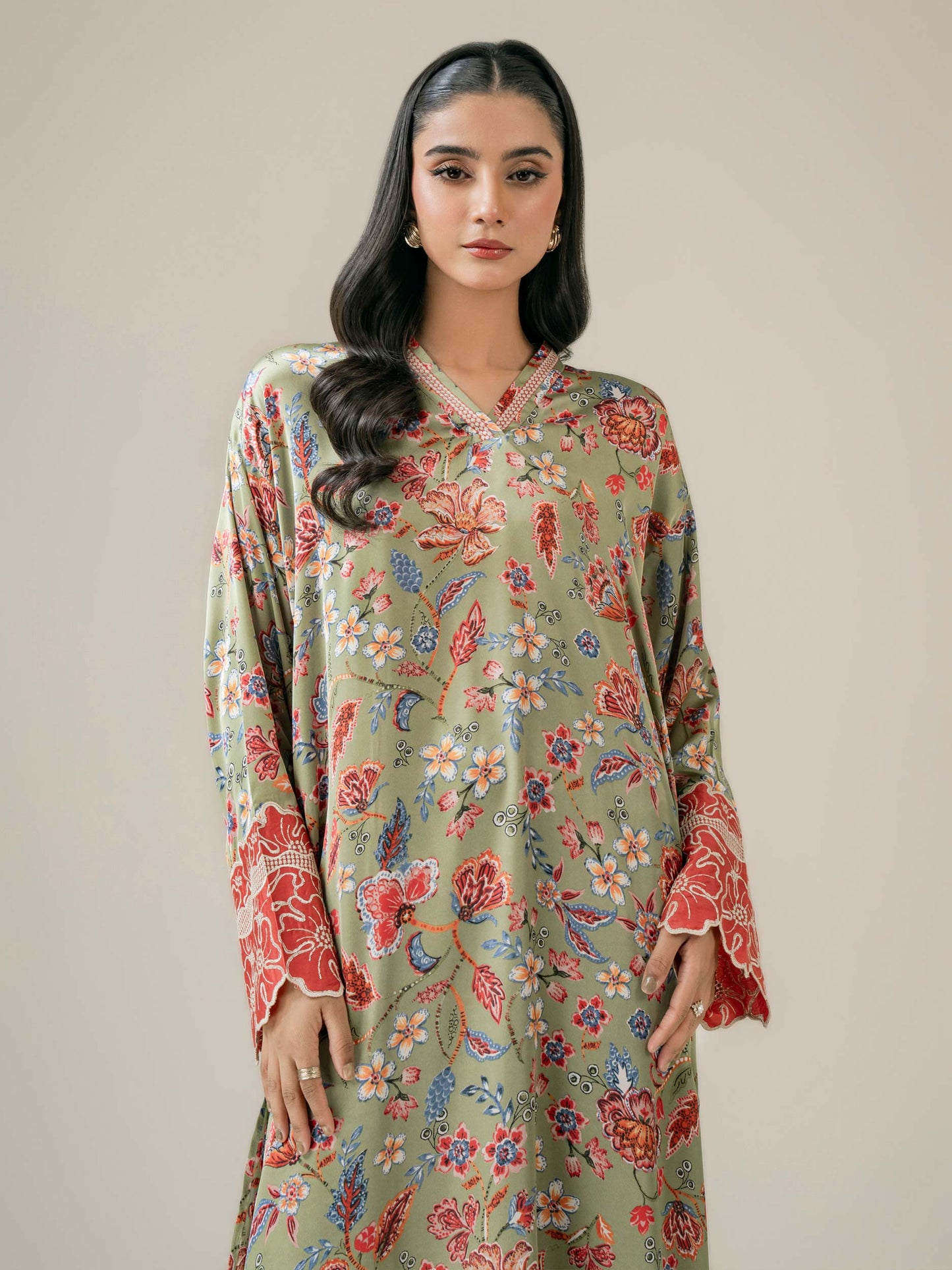 Silk Co-ord Set-Embellished (Pret)