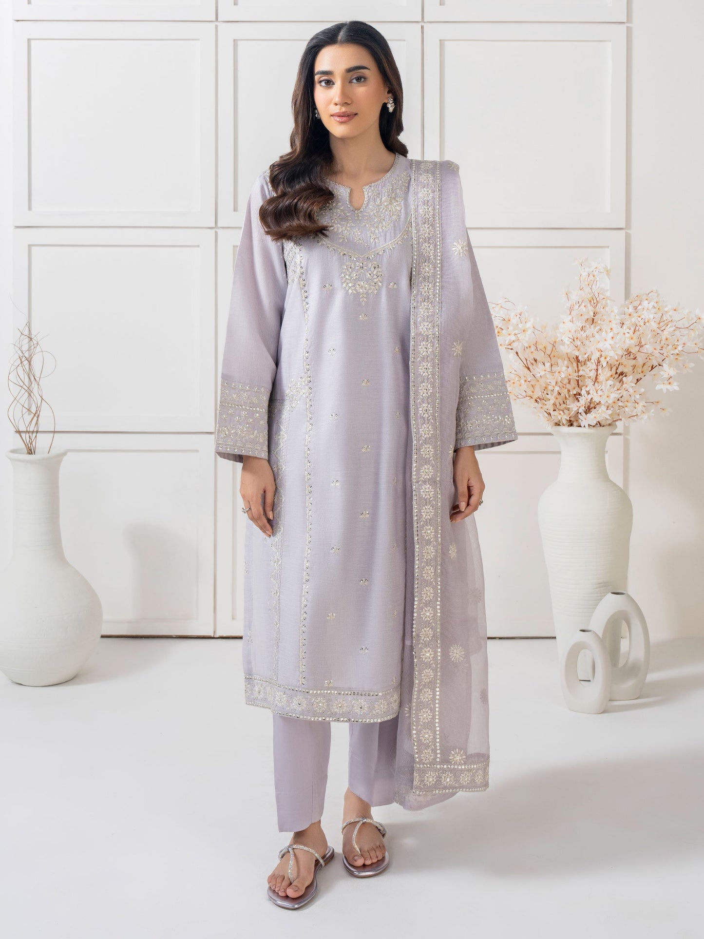 3 Piece Missouri Suit-Embroidered (Pret)